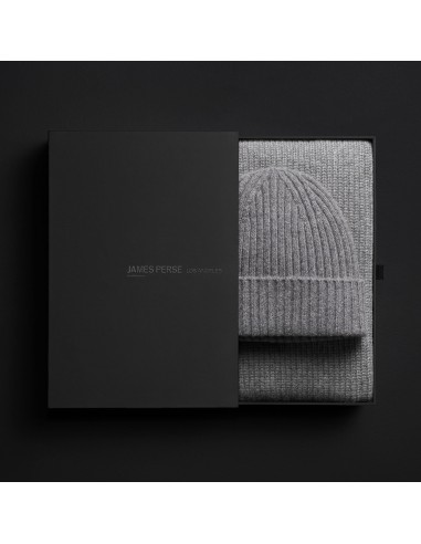 Cashmere Beanie & Scarf Gift Set - Grey Felt Pour