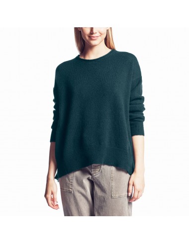 Lightweight Textured Cashmere Crew - Seaweed votre