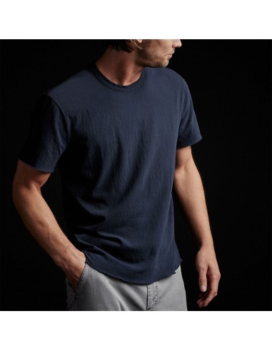 Recycled Brushed Jersey Crew Neck - Blue Oil vente chaude votre 