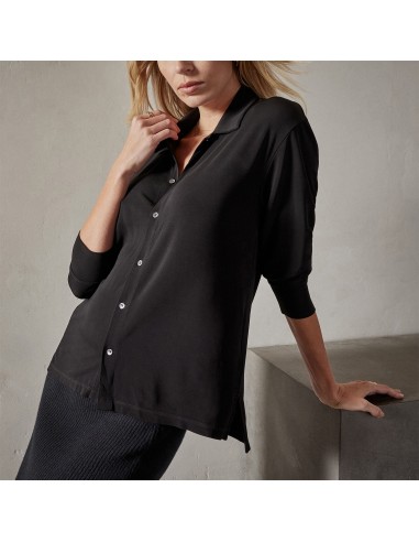 Stretch Matte Jersey Shirt - Black pas cheres