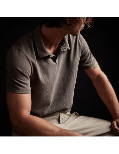 Soft Slub Jersey Short Sleeve Polo - River Rock chez Cornerstreet bien 