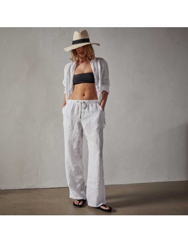 Lightweight Linen Pant - White Jusqu'à 80% De Réduction