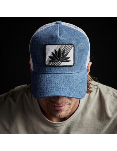 Agave Patch Linen Trucker Hat - Denim de l' environnement