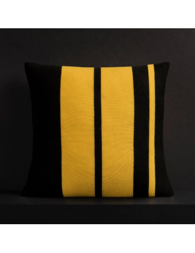 Cashmere Stripe Sham - Black/Crocus À commander