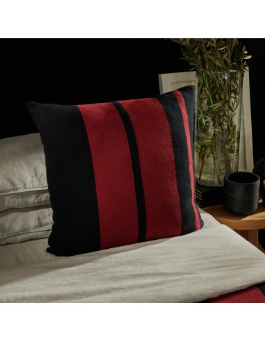 Cashmere Stripe Sham - Black/Sunstone pas chere