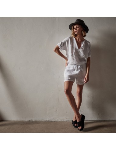 Lightweight Linen Short - White les ligaments