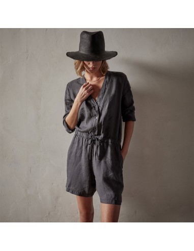 Lightweight Linen Romper - Magma Pigment Les êtres humains sont 