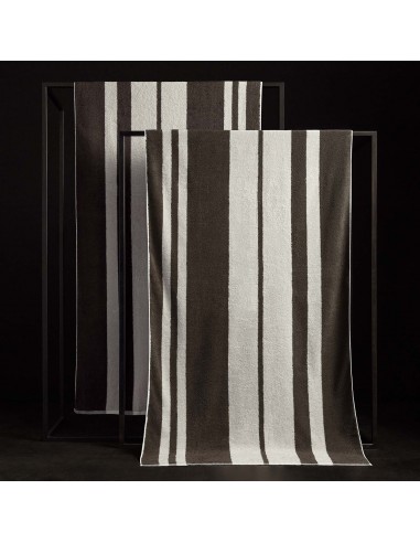 Wide Stripe Beach Towel - Safari/Pearl Grey le concept de la Pate a emporter 