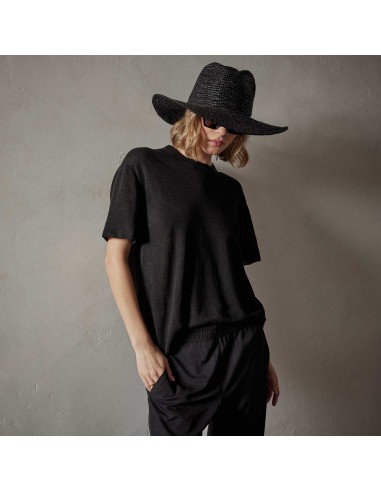 Dunes Linen Crew - Black/Black solde