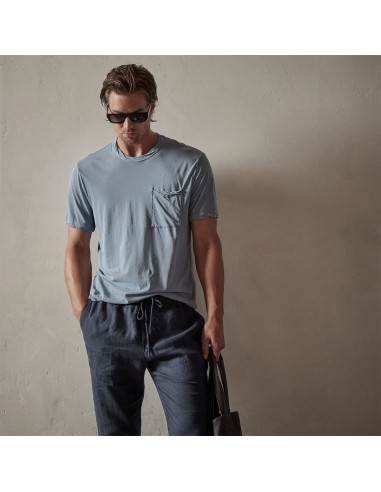 Jersey Short Sleeve Pocket Crew - Bluestone Pigment français