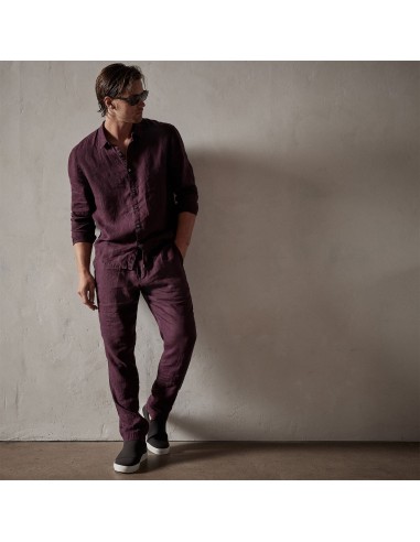 Lightweight Linen Pant - Eggplant 50-70% off 