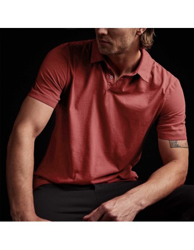 Sueded Jersey Polo - Fire Brick Pigment vente chaude votre 