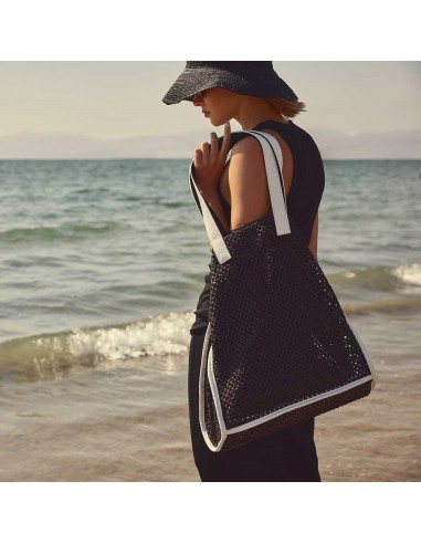 Raffia Tote - Black Sea de France