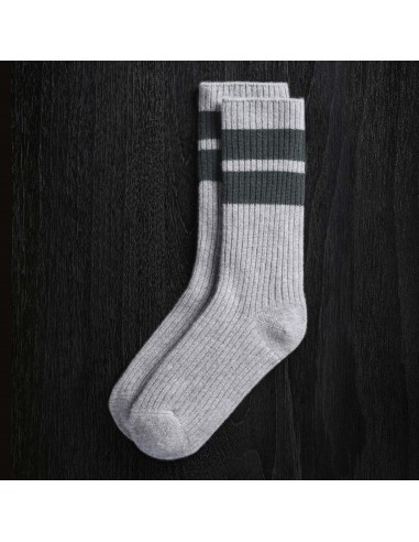 Long Chunky Cashmere Sock - Heather Grey/Canopy pas cher