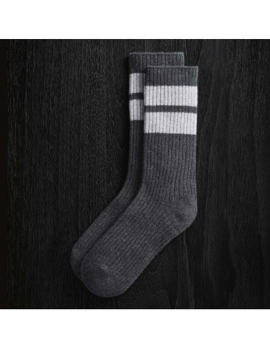 Long Chunky Cashmere Sock - Coal/Heather Grey Découvrez la collection