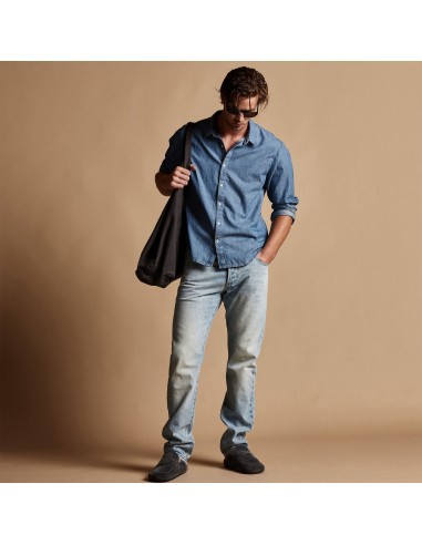 Lightweight Denim Shirt - Light Wash pas cheres