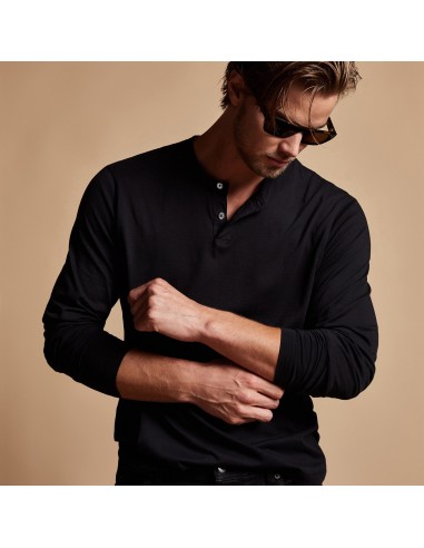 Brushed Lotus Henley - Black ou a consommer sur place