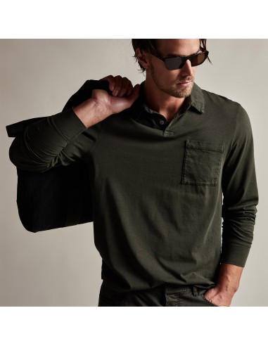 Sueded Jersey Rugby Polo - Dark Olive Pigment outlet