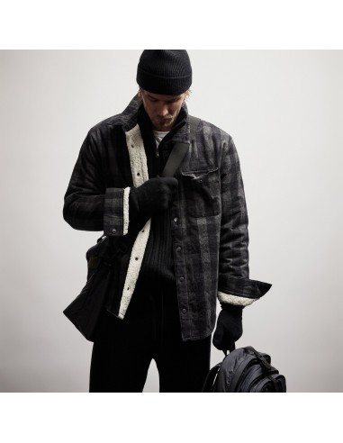 Sherpa Lined Plaid Jacket - Flannel/Black les ligaments