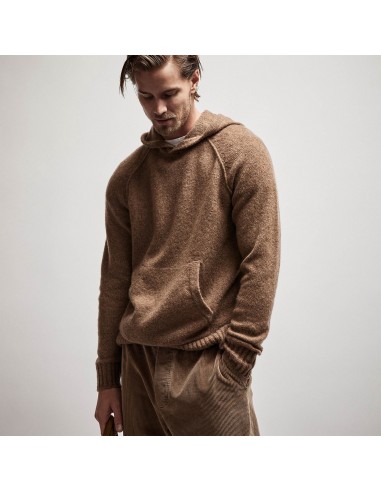 Mid Gauge Cashmere Hoodie - Chestnut pas cheres