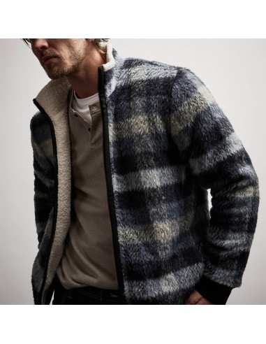 Sherpa Lined Plaid Zip Jacket - Breeze Plaid Le MVP de beaucoup