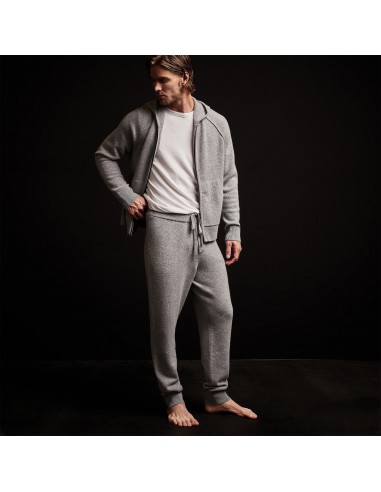 Recycled Cashmere Track Pant - Heather Grey de pas cher