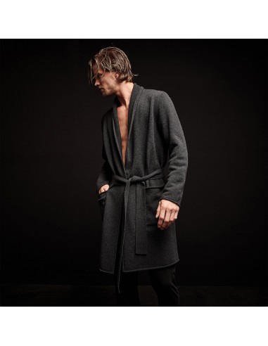 Recycled Cashmere Robe - Coal Faites des économies