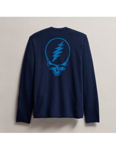 Men's Grateful Dead Recycled Cashmere Sweater - Prussian/ Teal Vous souhaitez 