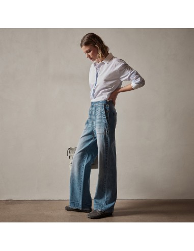 Contrast Striped Shirt - Light Blue Stripe sur le site 