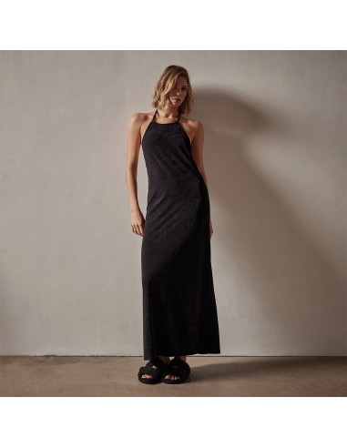 Stretch Velvet Halter Dress - Black des créatures d'habitude