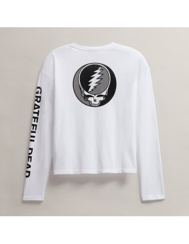 Women's Grateful Dead Long Sleeve - White/Black Venez découvrir notre 