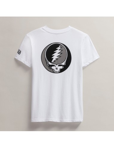 Women's Grateful Dead Short Sleeve - White/Black basket pas cher