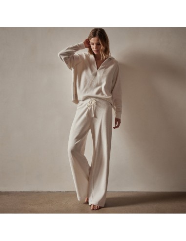 Wide Leg Lounge Pant - Oyster les ctes