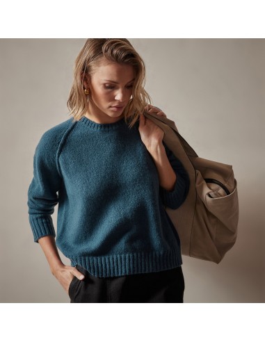 Cashmere Crew Sweater - Teal soldes