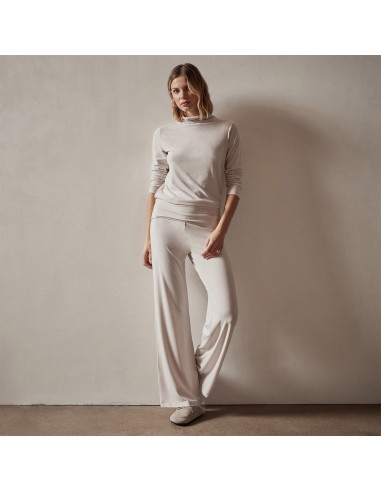 Wide Leg Lounge Pant - Stone solde