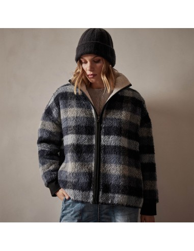 Sherpa Lined Plaid Zip Jacket - Breeze Plaid Par le système avancé 