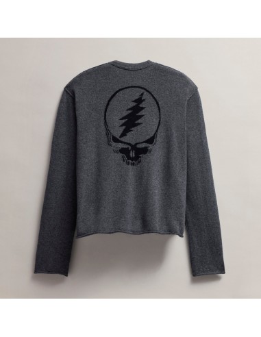 Women's Grateful Dead Crew Neck Sweater - Flannel/Black une grave pollution 