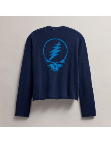 Women's Grateful Dead Crew Neck Sweater - Prussian/ Teal Venez acheter