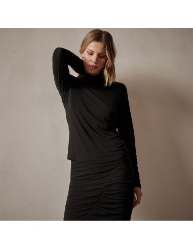 Tencel Cashmere Turtleneck - Black pas cheres