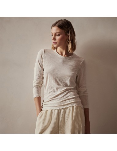 Sheer Slub Long Sleeve Crew - Canvas suggérées chez