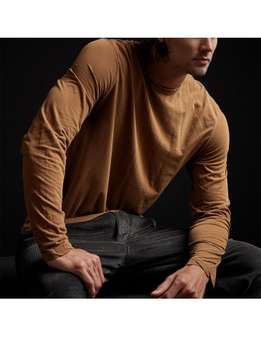 Shirttail Hem Crew - Copper Pigment france