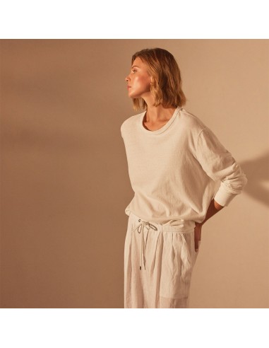 Long Sleeve Boxy Tee - White l'évolution des habitudes 