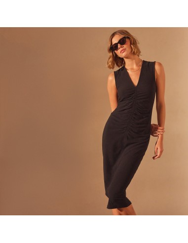 Recycled Jersey Ruched Dress - Black suggérées chez