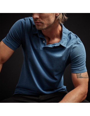 Sueded Jersey Polo - Lake Pigment acheter