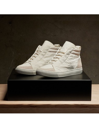 Men's Solstice Skate High Top Sneaker - White/Taupe les muscles