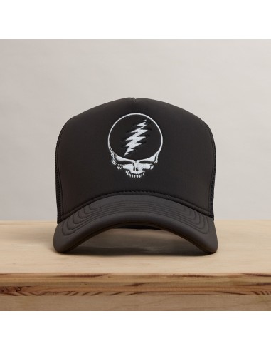 Grateful Dead Skull Embroidery Trucker - Carbon Grey outlet