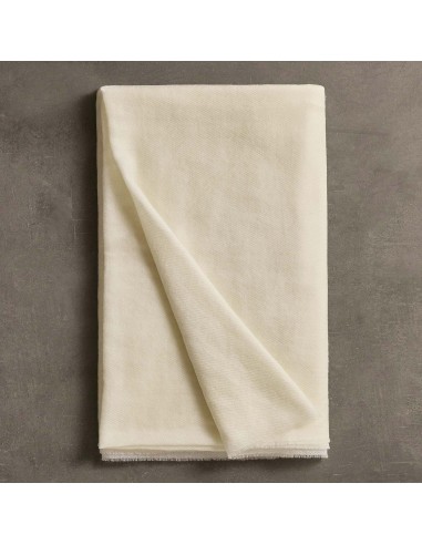 Sarti Wool Cashmere Scarf - Ivory offre 