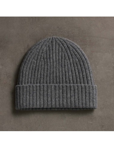 Recycled Cashmere Ribbed Beanie - Grey Felt Jusqu'à 80% De Réduction