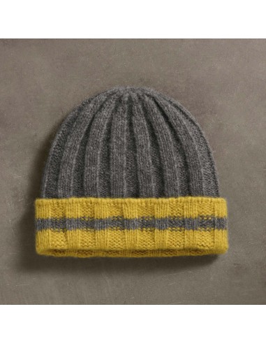 Cashmere Stripe Rib Beanie - Thunder/Straw votre restaurant rapide dans 