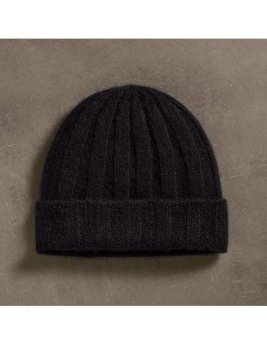 Textured Cashmere Beanie - True Black l'évolution des habitudes 